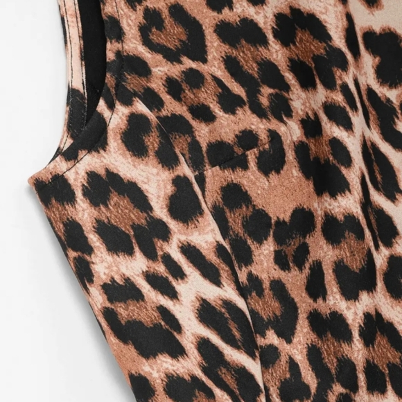 Cider leopard cheetah print dress Medium - Picture 2 of 6